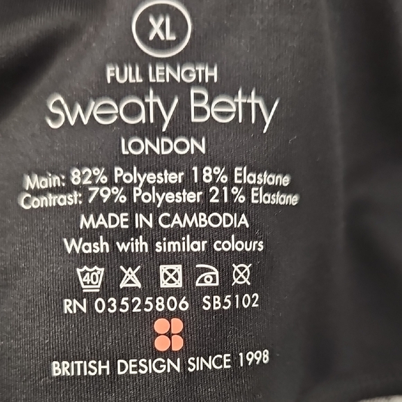 Sweaty Betty Flatter Me Jacquard Workout Legging Black/White Size XL NWT - Picture 4 of 8